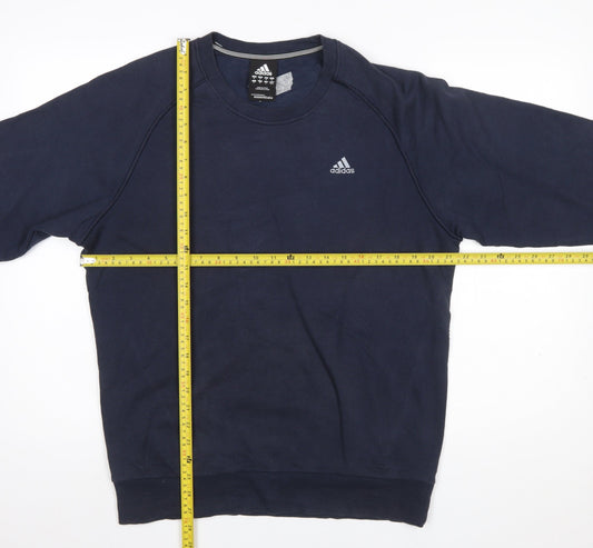 Mens UK Size M adidas Blue Pullover Sweatshirt