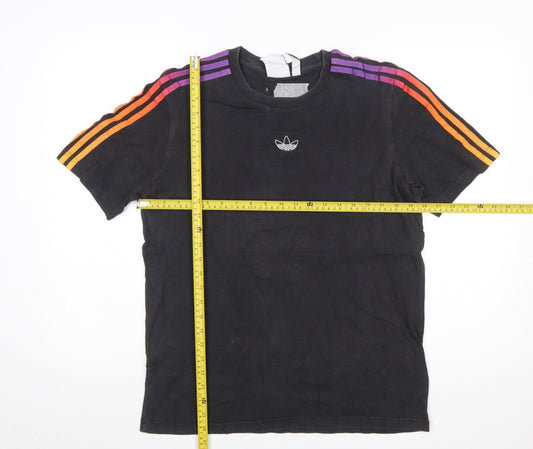 adidas Men's Black Short Sleeve Retro Sports T-Shirt Size M
