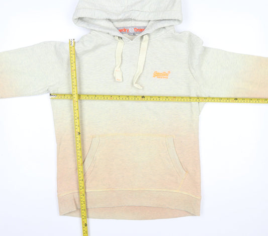 Womens UK Size L Superdry Beige Pullover Hoodie