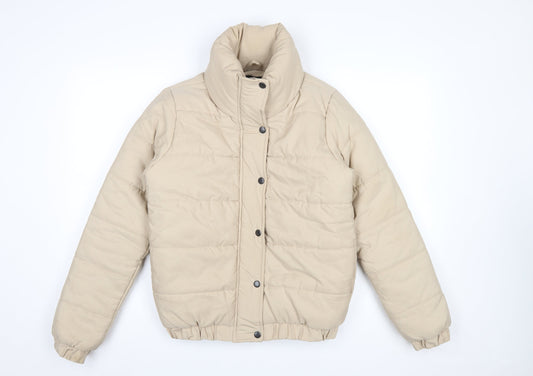 Womens UK Size 8 Boohoo Beige Puffer Jacket