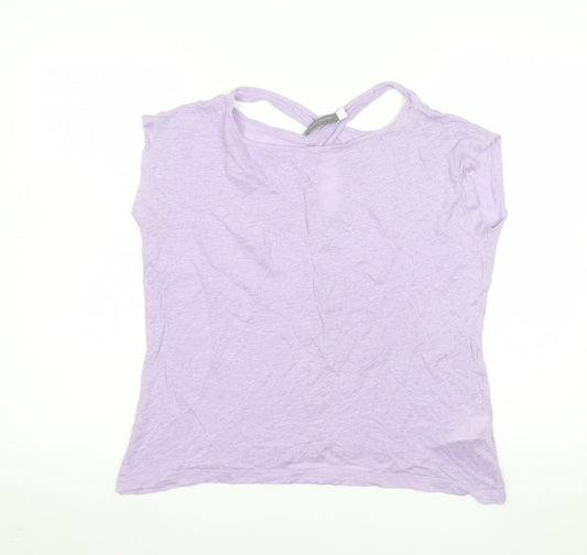 Womens UK Size S Mint Velvet Purple Basic T-Shirt