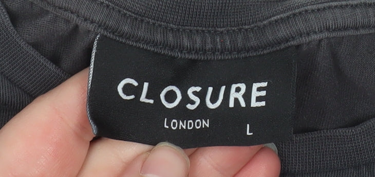 Mens UK Size L Closure London Black T-Shirt
