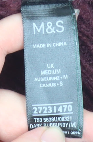 Womens UK Size M Marks and Spencer Brown Pullover Jumper