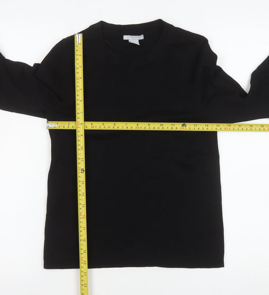 Womens UK Size 8 H&M Black Basic Blouse