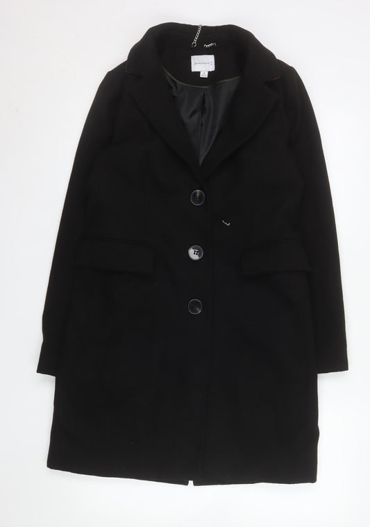 Womens UK Size 8 Warehouse Black Overcoat