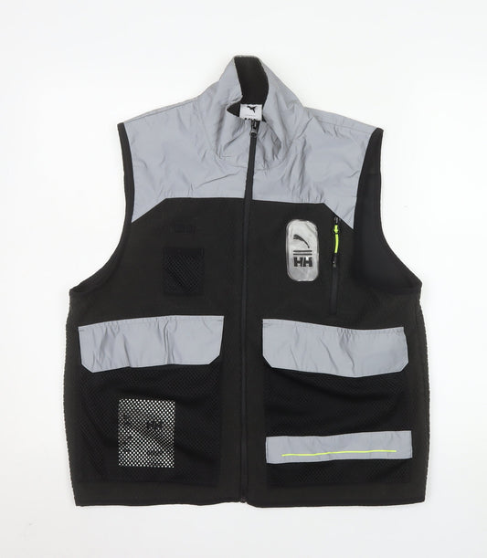 Additional front view of Puma Women’s Black Reflective Activewear Vest Jacket, size S