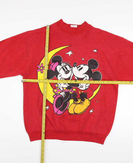 Womens UK Size L Mickey & Co Red Pullover Sweatshirt