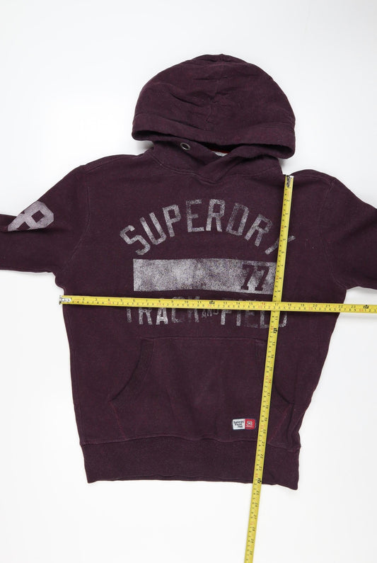 Mens UK Size M Superdry Purple Pullover Hoodie