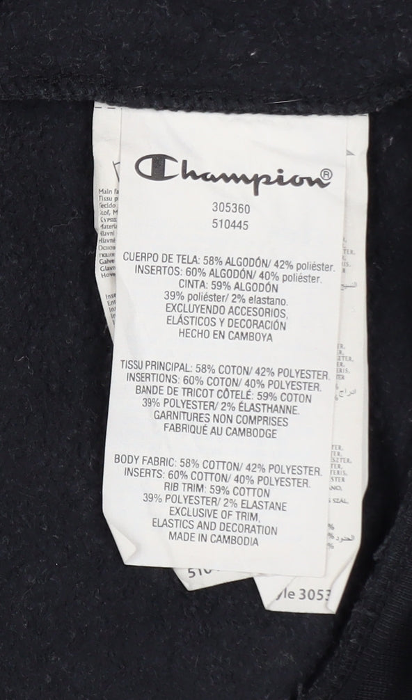 Additional view of Champion boys’ black pullover sweatshirt 15-16 years logo fleece crew neck