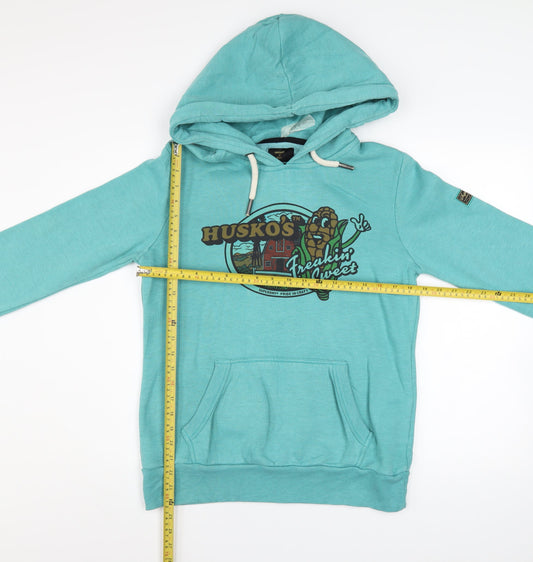 Womens UK Size 10 Superdry Blue Pullover Hoodie