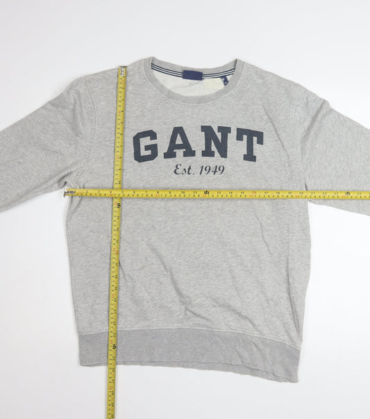 Mens UK Size L GANT Grey Pullover Sweatshirt