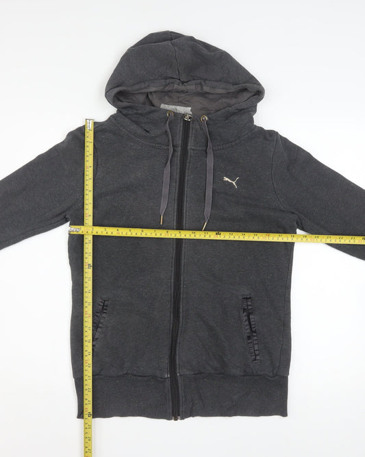 Womens UK Size 12 PUMA Grey Full Zip Hoodie