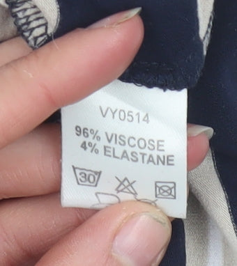 Womens UK Size S Viyella Multicoloured Basic T-Shirt