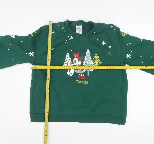 Womens UK Size L Disney Green Pullover Sweatshirt