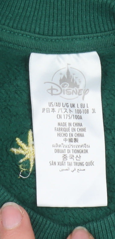 Womens UK Size L Disney Green Pullover Sweatshirt