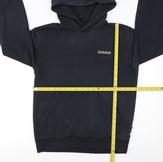 Mens UK Size S Napapijri Blue Pullover Hoodie