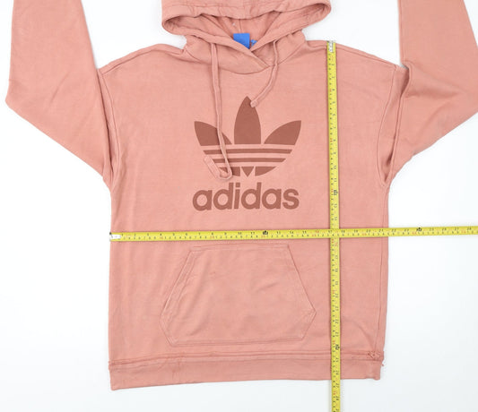Womens UK Size 10 adidas Pink Pullover Hoodie