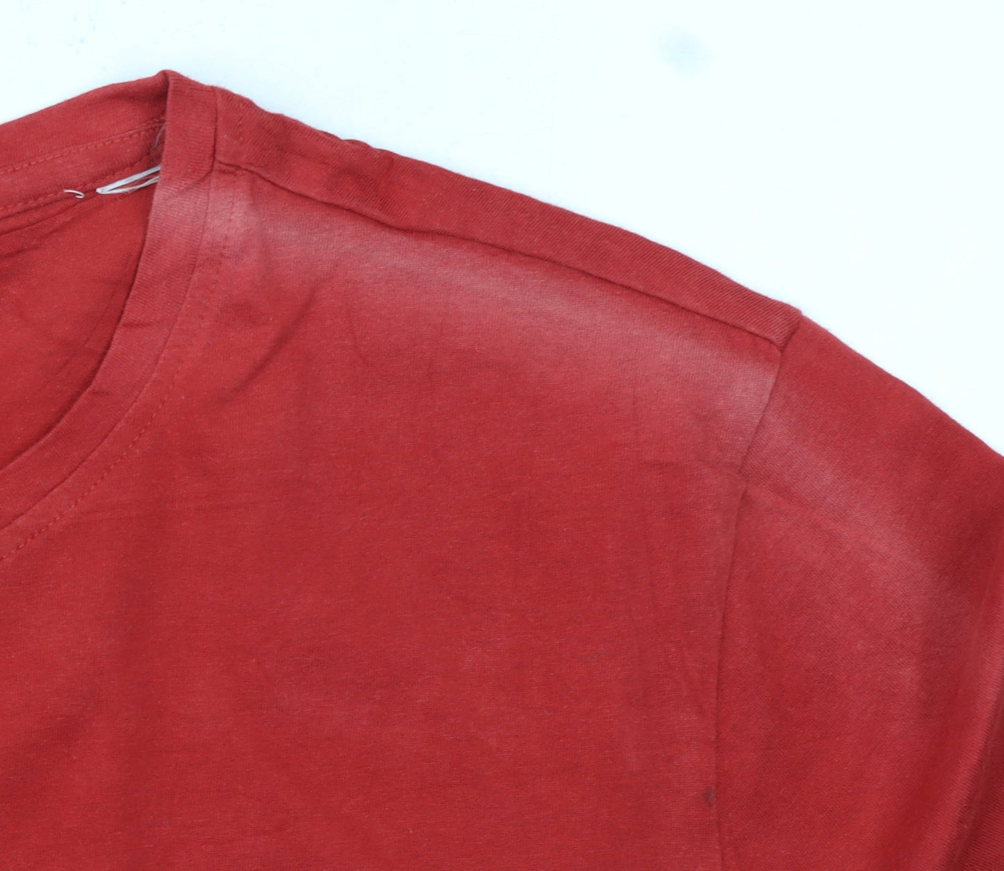 Reebok Men's Red Cotton Crew Neck Sports T-Shirt Size L