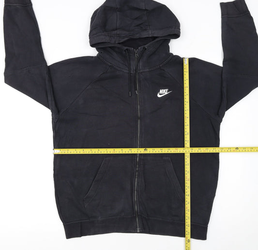 Womens UK Size M Nike Black Full Zip Hoodie