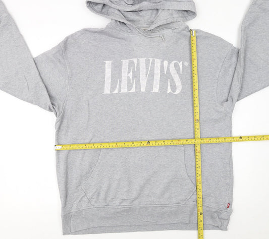 Mens UK Size L Levi's Grey Pullover Hoodie