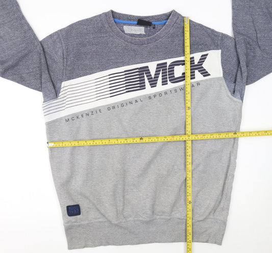 Mens UK Size XL McKenzie Grey Pullover Sweatshirt
