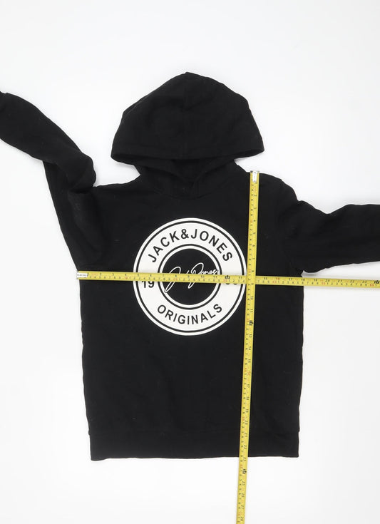Boys UK Size 14 Years JACK & JONES Black Pullover Hoodie