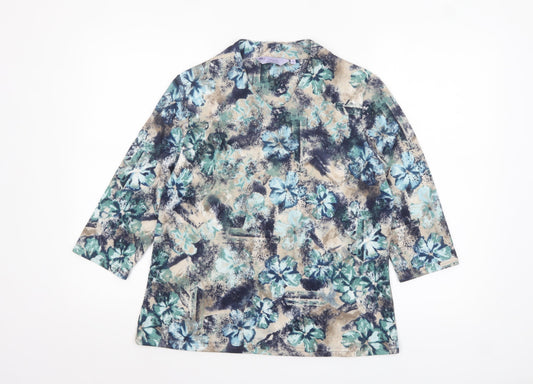 Additional front view of Honor Millburn Women's Multicoloured Floral Tunic Top, size 14