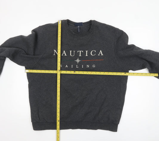 Mens UK Size L Nautica Grey Pullover Sweatshirt