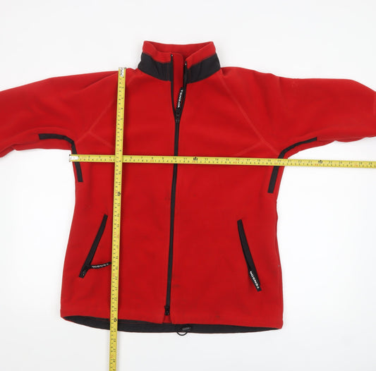 Tenson Women's Red Fleece Full Zip Jacket Size 12