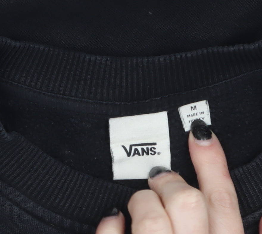 Mens UK Size M VANS Black Pullover Sweatshirt