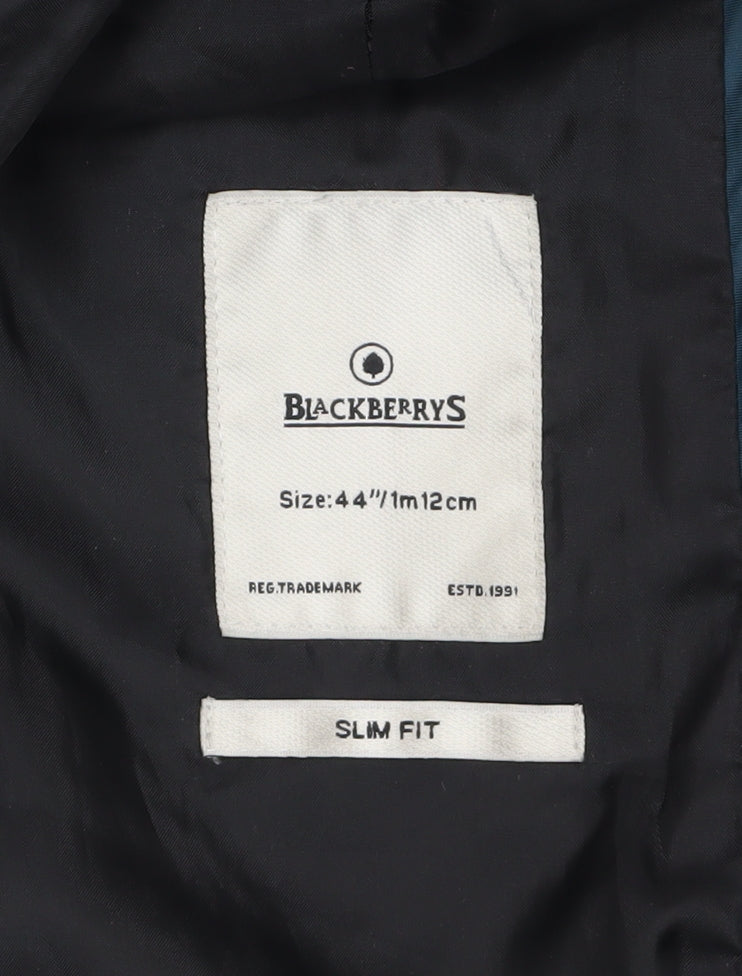 Mens UK Size 44 BlackBerrys Black Quilted Coat