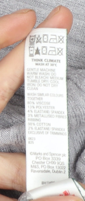 Womens UK Size L Marks and Spencer Grey Pullover Sweatshirt