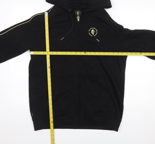 Mens UK Size L Gym King Black Full Zip Hoodie