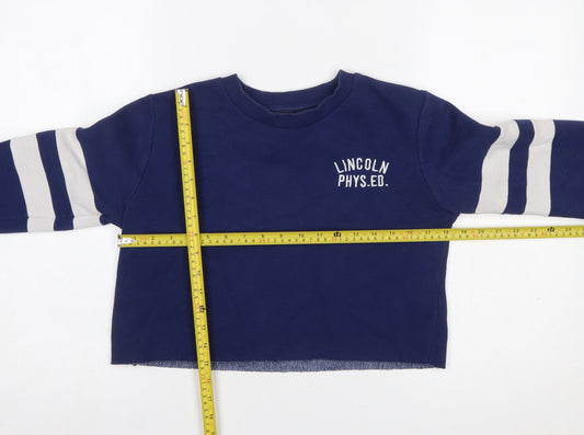 Womens UK Size 8 Topshop Blue Pullover Sweatshirt