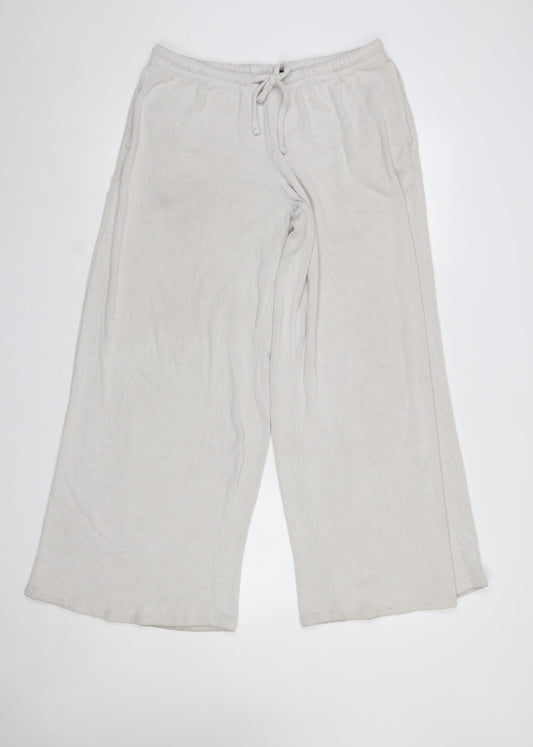 Womens UK Size M ASOS DESIGN Relaxed Fit Sweatpants Beige Trousers