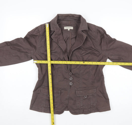 Rocha John Rocha Women's Brown Cotton Blazer Size 14