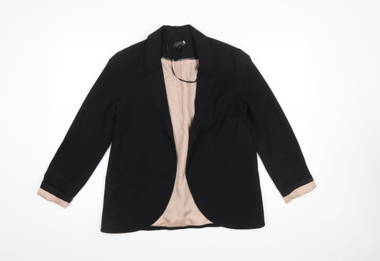 Womens UK Size 10 Topshop Regular Black Blazer