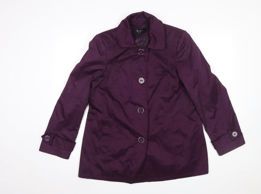 Womens UK Size 14 BHS Purple Overcoat