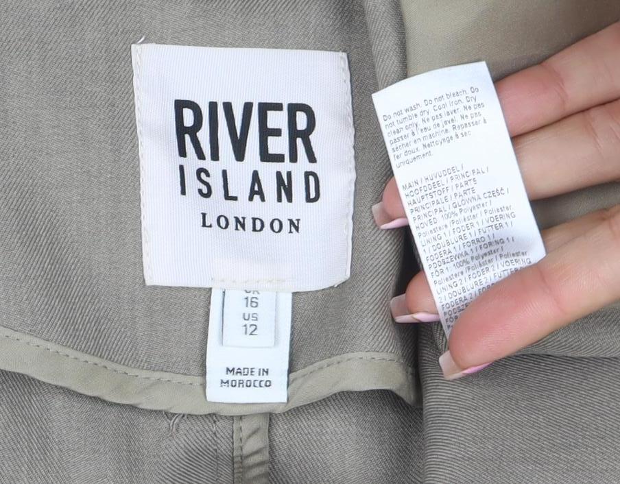 Womens UK Size 12 River Island Regular Beige Blazer