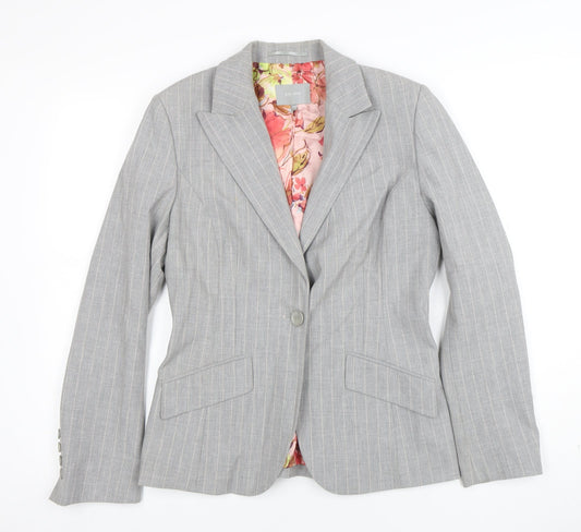 Womens UK Size 10 Per Una Regular Grey Blazer