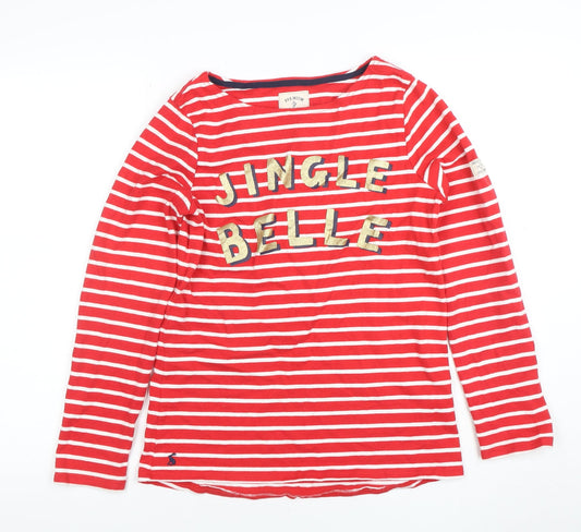 Womens UK Size 10 Joules Red Basic T-Shirt