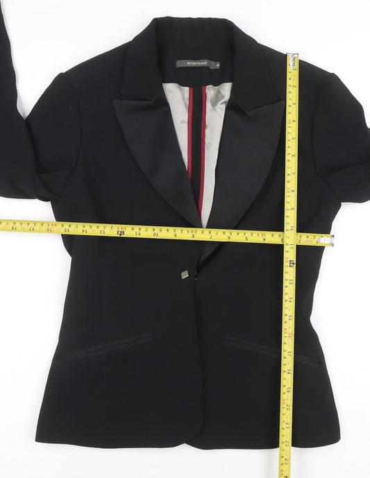 Womens UK Size 8 River Island Regular Black Blazer