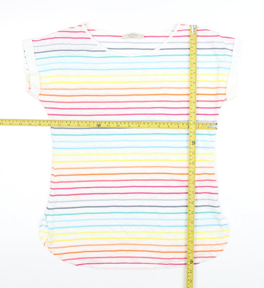 Oasis Women’s Multicoloured Striped Basic T-Shirt XS