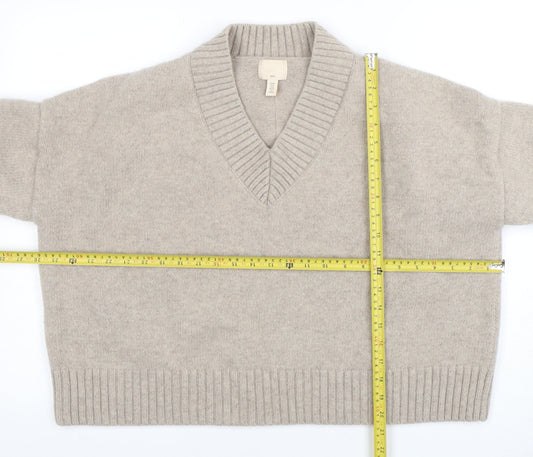 Womens UK Size M H&M Beige Pullover Jumper