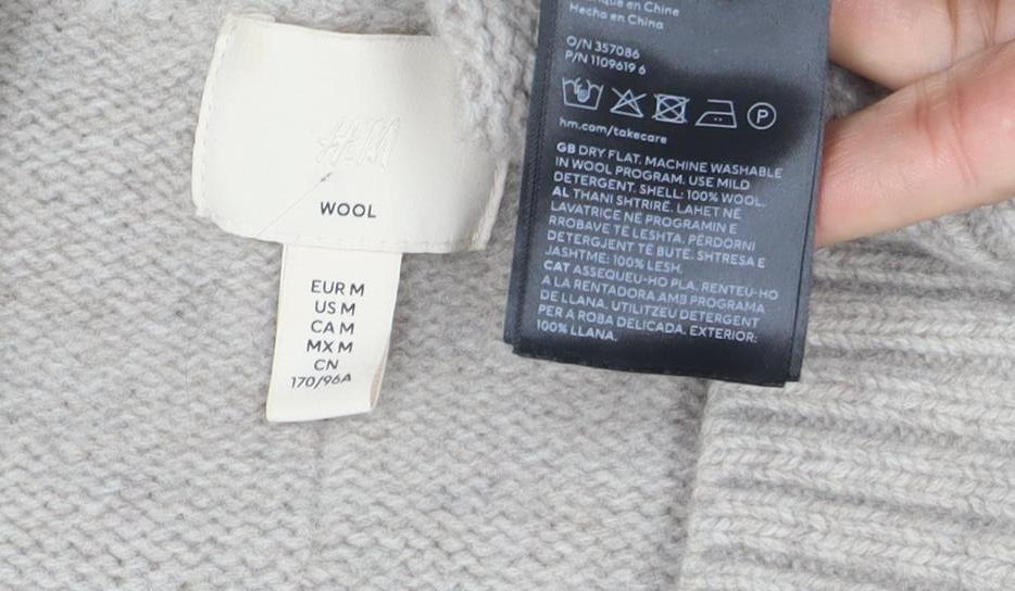 Womens UK Size M H&M Beige Pullover Jumper