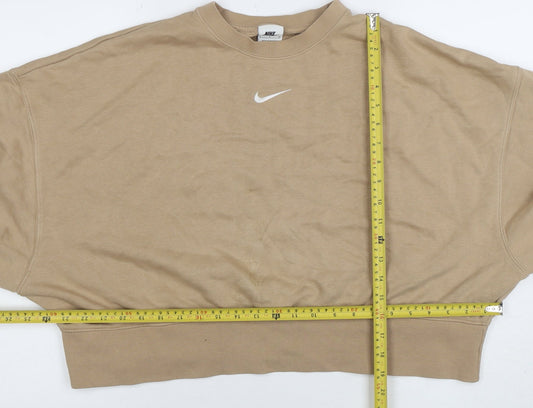 Womens UK Size S Nike Beige Pullover Sweatshirt