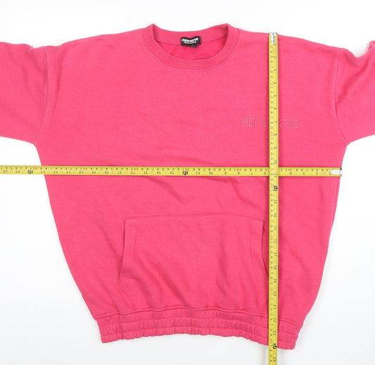 Womens UK Size XS PRETTYLITTLETHING Pink Pullover Sweatshirt