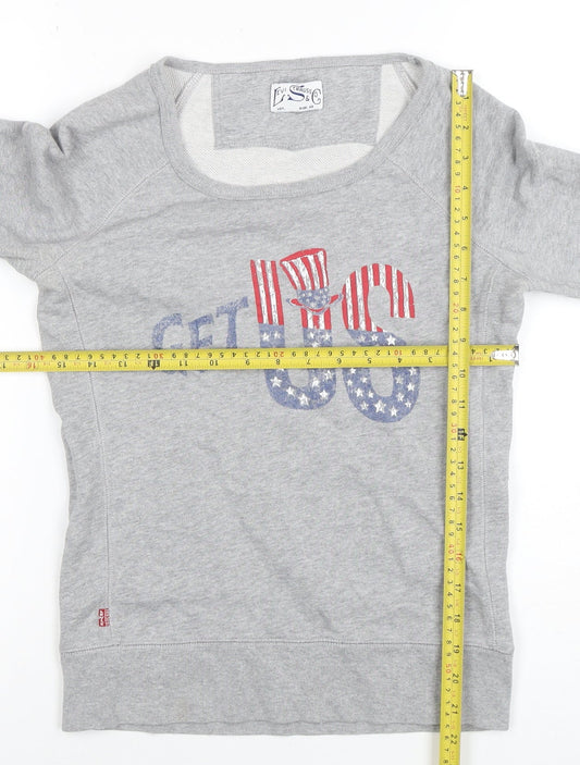 Womens UK Size XS Levi's Grey Pullover Sweatshirt