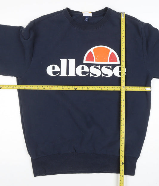 Womens UK Size L ellesse Blue Pullover Sweatshirt