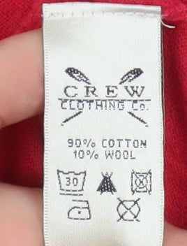 Additional view of Crew Clothing Women's Red V-Neck Cotton Wool Jumper Medium